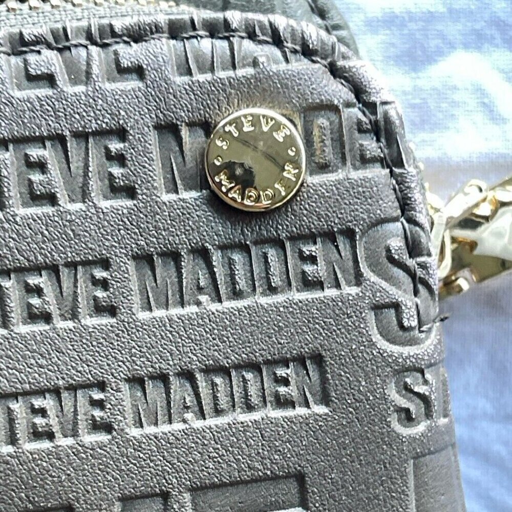 STEVE MADDEN Floral Mauve Wristlet Double Zip Wallet Bag Clutch Quilted - Picture 15 of 15